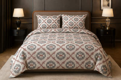 Pure Giza Cotton 100% Pure Cotton 400 TC King Bedsheet | Double Bed Sheet with 2 Pillow Covers | Soft, Breathable & Durable Fabric | Bed Size-108in x 108in, Pillow Cover Size-72cm x 78cm