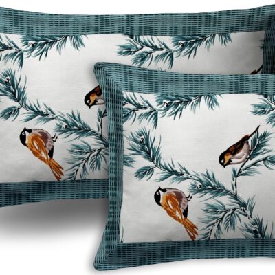 Heavendecor Jaipuri Hand Block Print Queen Cotton Bedsheet 100 * 108 Inches with 2 Pillow Cover | 140 TC | Rich Fast Colour with No Colour Bleeding - Image 2