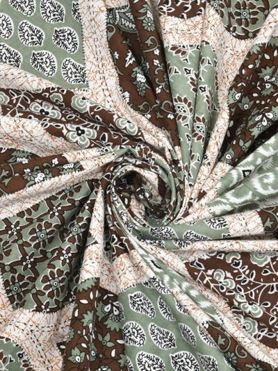 Heavendecor Cotton Rajasthani Jaipuri Sanganeri Print Double Bedsheet with 2 Pillow Covers Queen Size Bed Sheet (90x100 inch) (Brown) - Image 4