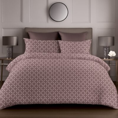 King Size 100% Pure Cotton 240 TC Bed Sheet with 2 Pillow Covers, Super Soft Cozy Bedsheets Set,108X108 Inches/ 9Ftx9Ft (Pink Block Garden, Super King, Pack of 1)